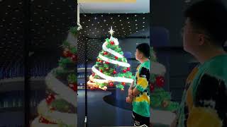 christmas tree christmas tree christmastree merrychristmas 3D ledfan holographic fyp [upl. by Abercromby]