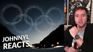 PYEONGCHANG 2018 WINTER OLYMPICS  OPENING CEREMONIES  INTEL DRONE LIGHT SHOW REACTION [upl. by Arrat]