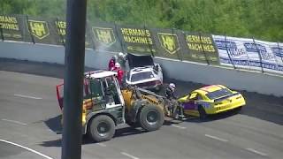 Raceway Venray pinksteren LMV8 Met harde crash [upl. by Rambert]