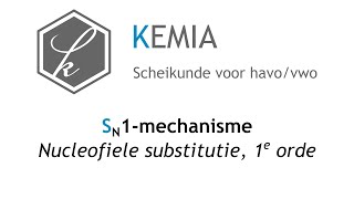 SN1mechanisme Nucleofiele substitutie 1e orde [upl. by Fleta]