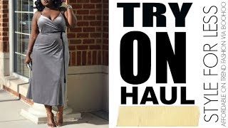 BOOHOO CLOTHING TRY ON HAUL I CHEAP I PLUS SIZE FASHION [upl. by Sisenej]