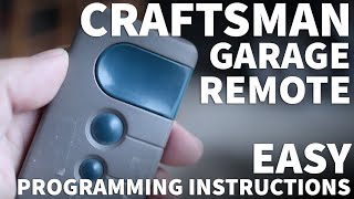 Craftsman Garage Door Opener Remote Programming  How to Program Craftsman Garage Door Opener Remote [upl. by Damha]