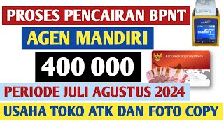 Beginilah proses pencairan bansos BPNT di Agen Mandiri toko atk dan foto copy [upl. by Somar]