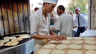 Crazy baker sells 15000 Delicious bread a day  Delicious Iranian street food bread recipe [upl. by Welcher]