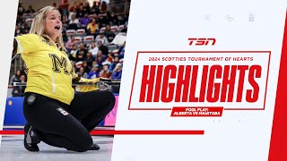 2024 SCOTTIES TOURNAMENT OF HEARTS HIGHLIGHTS Page Qualifier  Alberta vs Manitoba [upl. by Seluj]