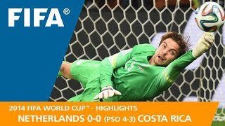 Netherlands v Costa Rica  2014 FIFA World Cup  Match Highlights [upl. by Reniar]