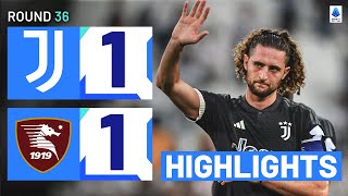 JUVENTUSSALERNITANA 11  HIGHLIGHTS  Rabiot Rescues A Point In Stoppage Time  Serie A 202324 [upl. by Aihsik]