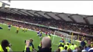 Watford 31 Leicester Away Fans Reaction Penalty Save and Goal [upl. by Ennyleuqcaj]