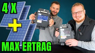 DIESE 4 Solarpanels mit YStecker an EZ1M amp AnkerSolix Wechselrichter [upl. by Gypsy]