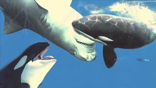 White Shark vs Orca Whales [upl. by Aserej664]