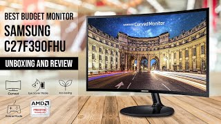 Samsung CF390 Unboxing and Review  Best Budget 27 Inches Curved Monitor  C27F390FHU [upl. by Bumgardner601]