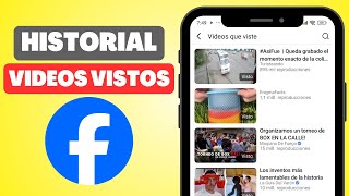 Cómo VER el HISTORIAL de Videos VISTOS en Facebook Funciona [upl. by Amik]