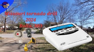 Missouri Tornado Drill 2024  sirens amp NOAA weather radio  Rolla MO [upl. by Perzan]