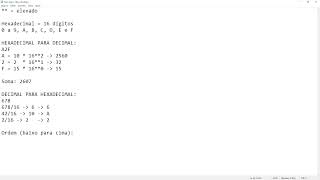 Conversão Hexadecimal Decimal [upl. by Philis]