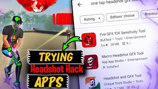 Trying Free Fire HEADSHOT APPS From Play Store  Free Fire [upl. by Asseneg530]