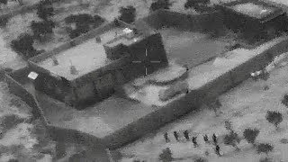 US release footage of raid on alBaghdadis compound in Syria [upl. by Aihsemot943]