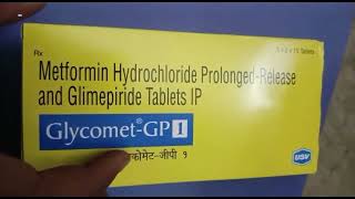 GlycometGP1 Tablet  Metformin Hydrochloride ProlongedRelease and Glimepiride Tablets IP Glycomet [upl. by Okomot]