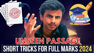 Unseen Passage in english Short tricks for full Marks Class 1012 unseen factual passage 2024 [upl. by Chemaram163]