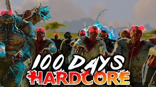 I Survived 100 Days in ARK Hardcore but with ZOMBIES [upl. by Arekat]