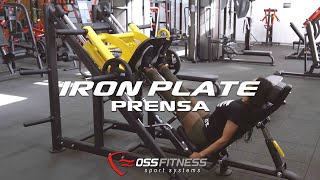 Ejercicios Prensa Inclinada 45º Iron Plate  Oss Fitness [upl. by Anaigroeg866]