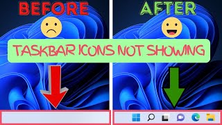 Taskbar icons not showing Windows 1011 [upl. by Hoenack]