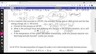 U14V13 Gibbs Free Energy practice problems [upl. by Dine]