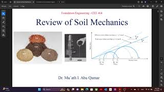 Introduction quot Review of soil mechanics  part1quot [upl. by Hgeilhsa]