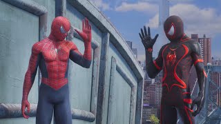 Raimi Suit And Ginga Suit Vs Hunters On The Ship Marvels SpiderMan 2 [upl. by Neffets]