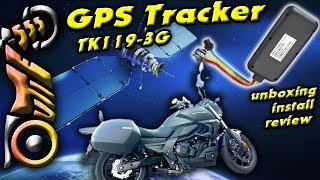 Motorcycle GPS Tracker  Unboxing Install and Review  TK1193G [upl. by Saw]