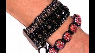 DIY Shamballa Bracelet DIY  ShowMeCute [upl. by Lashond]