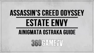 Assassins Creed Odyssey Estate Envy Ainigmata Ostraka Location  Solution Silver Islands [upl. by Ailaro45]