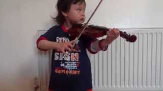 Joshua Tan aged 4 years 3 weeks practising Song of the Wind work in progress [upl. by Guria]