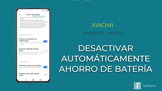 Desactivar automáticamente el ahorro de batería  Xiaomi Android 10  MIUI 12 [upl. by Eeresid397]