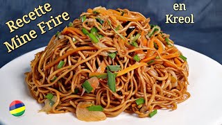 Recette Mine Frite Mauricienne en Kreol  Chow Mein Veg [upl. by Grimona]