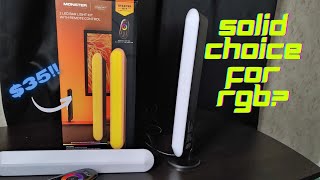 RGB ON A BUDGET MONSTER RGB LIGHT BAR 2 PACK REVIEW JS TECHIE REVIEWS [upl. by Frazier694]