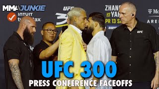 UFC 300 Full Press Conference Faceoffs OliveiraTsarukyan Bo Nickal Kayla Harrison More [upl. by Thorlie925]