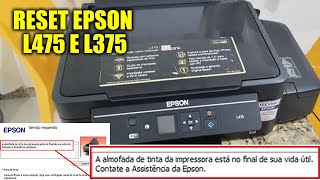 Reset de Almofada Epson L475 e L375 [upl. by Ahsiema]