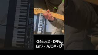 I like the G6sus2 chord here chords guitarchords chordprogression sus2 G6 chord guitar [upl. by Ynamad87]