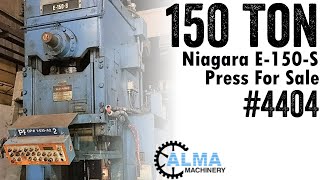 150 Ton Press • Niagara E150S [upl. by Thora]