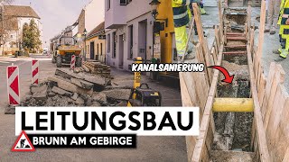 Wie funktioniert Leitungsbau Kanalsanierung Inliner  Baustelle Wiener Straße BrunnGebirge [upl. by Naima]