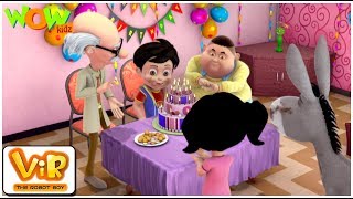 Vir The Robot Boy  Hindi Cartoon For Kids  Vir ka birthday  Animated Series Wow Kidz [upl. by Busch250]