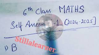 6th 💯MATHS quotSELF ASSESSMENT1quot Question Paper with Answer Key  💯6th Class SELF ASSESSMENT1 Key📜 [upl. by Annalee]