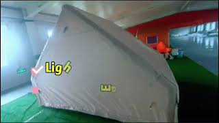 Outdoor inflatable camping tent work real shooting [upl. by Anaoy258]