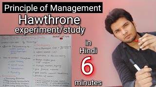 Hawthorne experimentstudy in hindi  Elton mayo study  Akant Pathak  BCA MCA BBA [upl. by Lasala850]