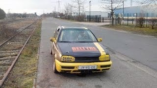 volkswagen golf 3 rallycross testing  onboard [upl. by Jandel]