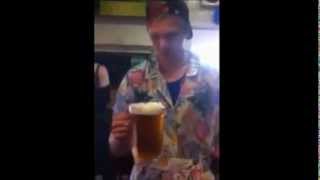 Aussie Bloke Quaffs a Jug of Beer in 3 Seconds [upl. by Chere832]