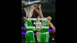 Kristaps Porziņģis back to back offense and defense nba nbahighligths [upl. by Ayote425]