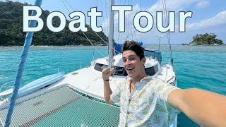 BOAT TOUR of our Fountaine Pajot Belize Sailing Catamaran [upl. by Ynafit792]