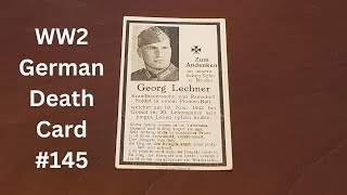 WW2 German Death Card 145 [upl. by Alleunamme841]