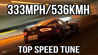 GT7  333MPH536KMH Viper SWP Top Speed Tune [upl. by Anuahsed]